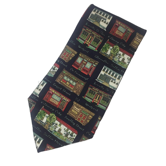 Pubs Of Ireland Mens Silk Tie - Picture 3 of 6